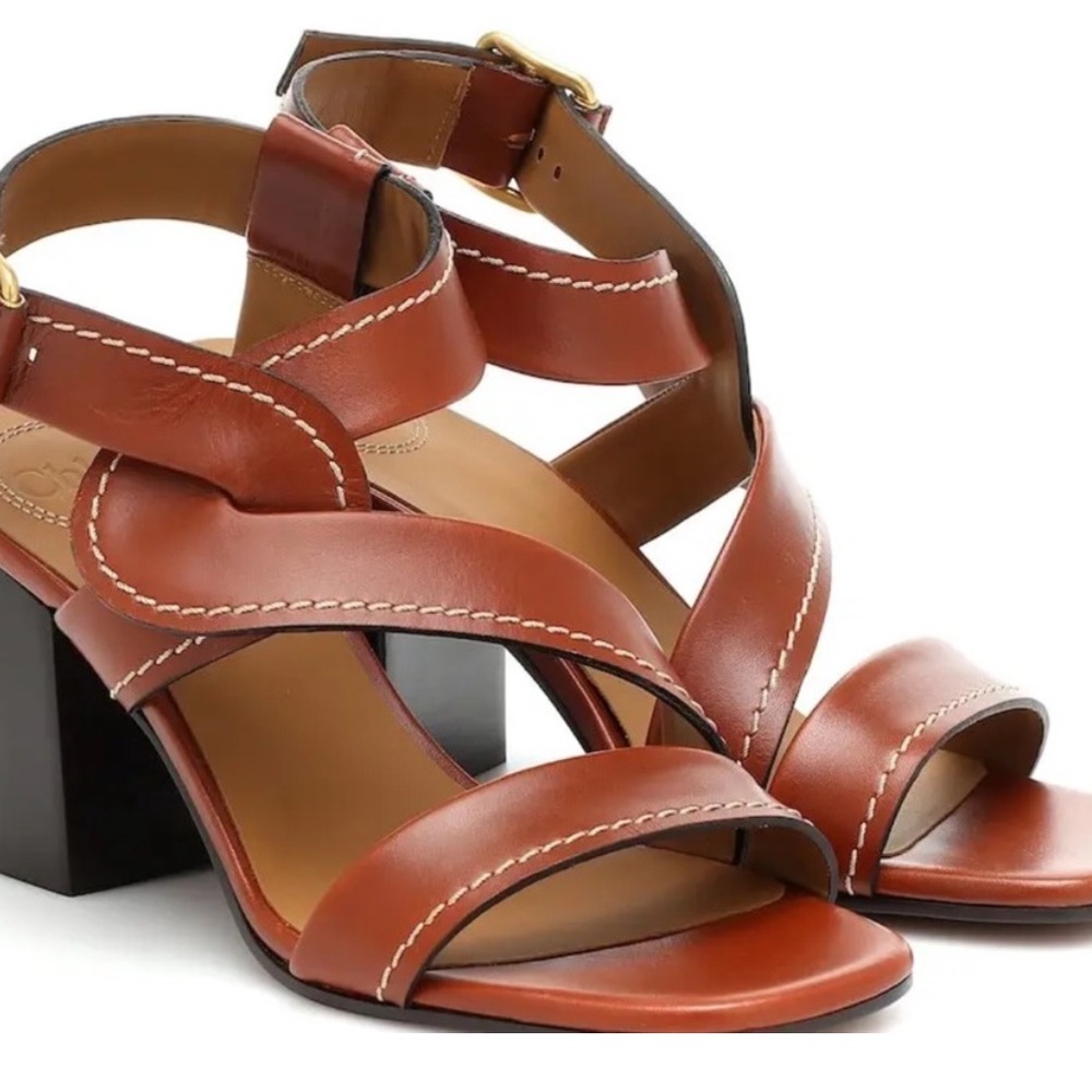 Chloe Candice Chunky-Heel Sandals